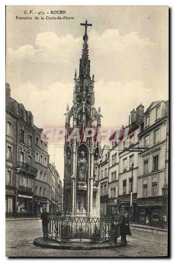 CPA Rouen Fontaine de la Croix de Pierre 
