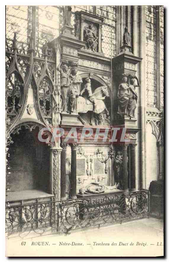 CPA Rouen Notre Dame Youbeau des Ducs de Breze 
