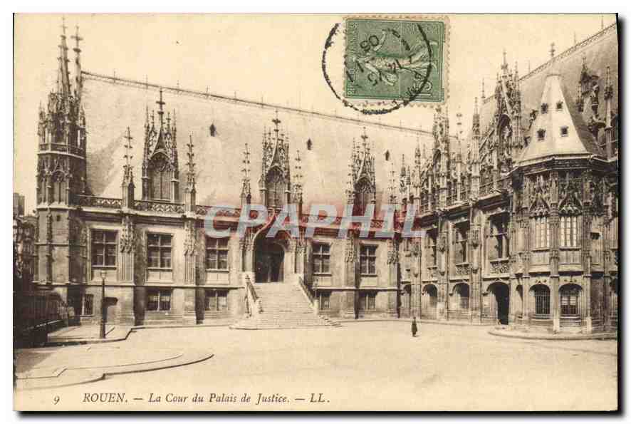 CPA Rouen La Cour du Palais de Justice 