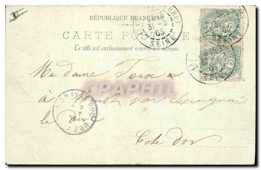 CPA Rouen Vue generale prise du pont Transbordeur  — Verso