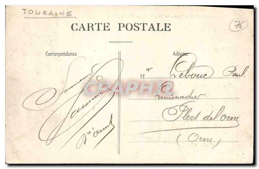 CPA Le Havre Repart du Transatlantique La Touraine Bateau — Verso