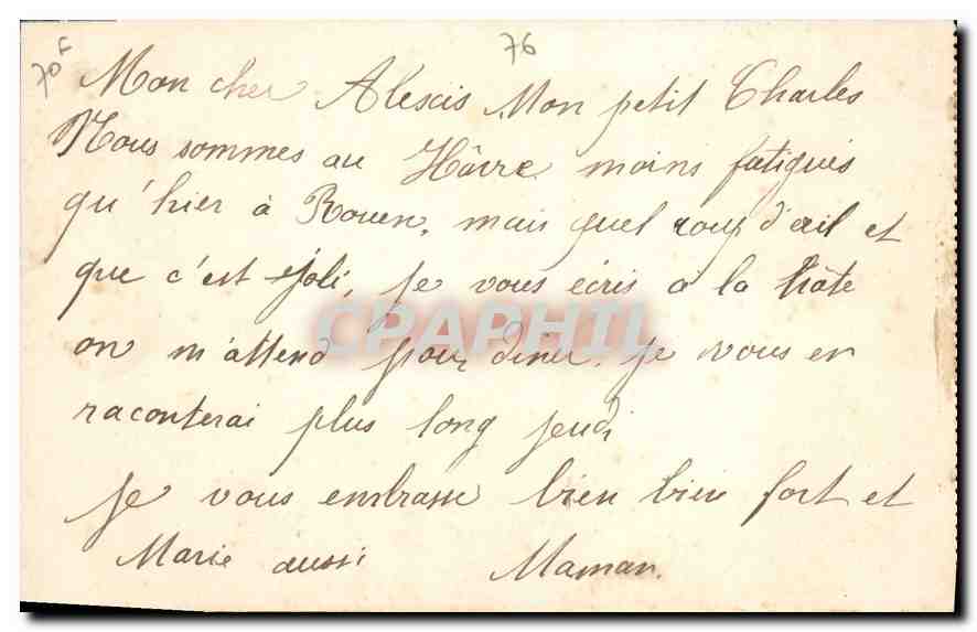 CPA Le Havre les Phares de la Heve  — Rückseite