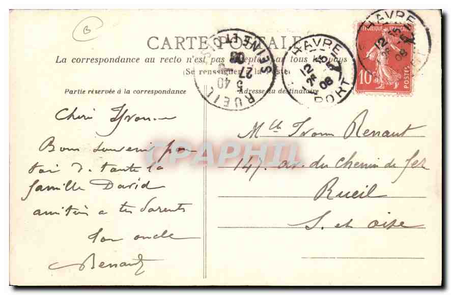 CPA Le Havre Barques dans l'avant Port Bateaux — Rückseite
