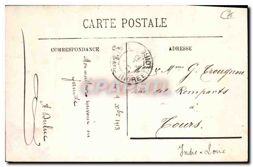 CPA Le Havre la Bourse et le Bassin du Commerce  — Rückseite