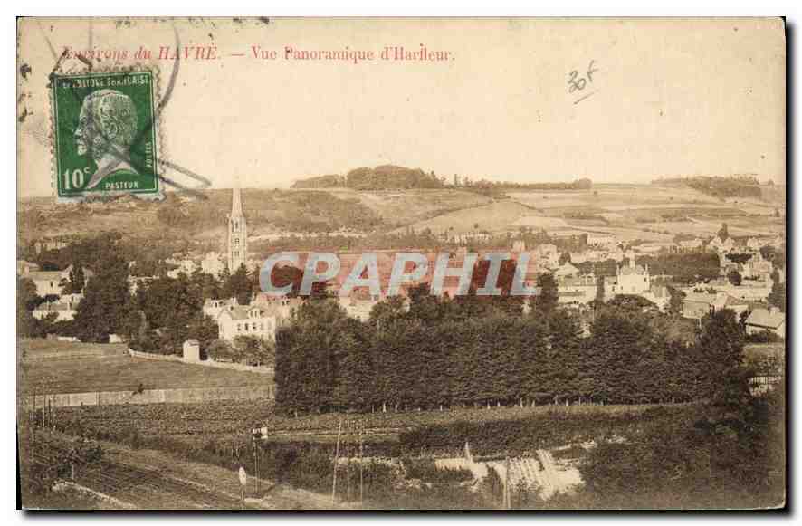 CPA Environs du Le Havre vue panoramique d'Harfleur 