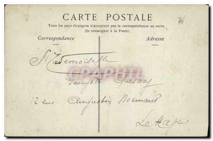 CPA Le Havre vue generale prise de Notre Dame des Flots  — Rückseite