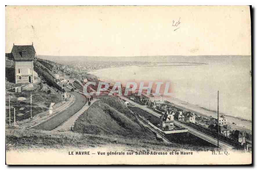 CPA Le Havre vue generale sur Sainte Adresse et Le Havre 