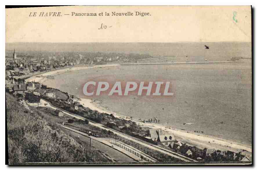 CPA Le Havre Panorama et la Nouvelle Digue 