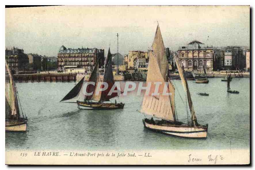 CPA Le Havre l'Avant Port Pris de la Jetee Sud 