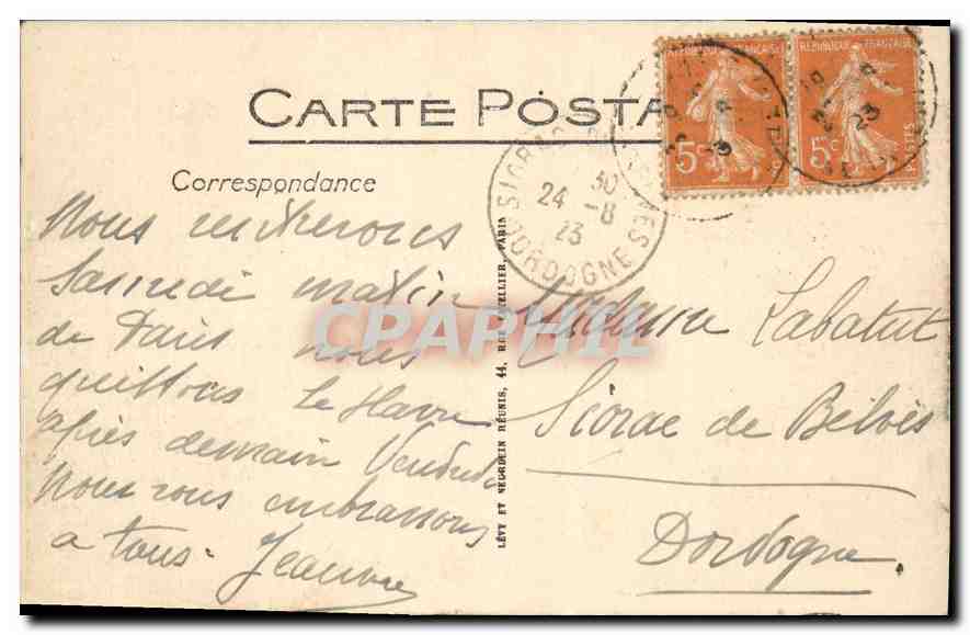 CPA Le Havre la Place Gambetta et le Theatre  — Rückseite