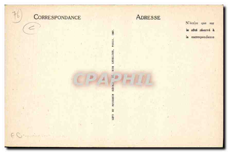 CPA Le Havre le Cap de la Heve la Falaise  — Rückseite