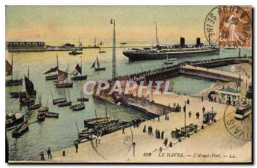 CPA Le Havre l'Avant Port Bateau