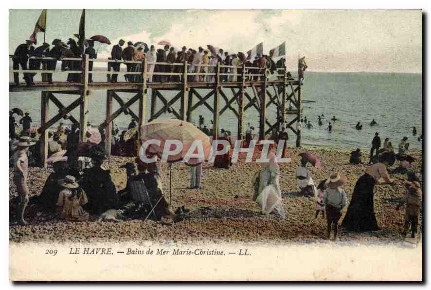 CPA Le Havre Bains de Mer Marie Christine 