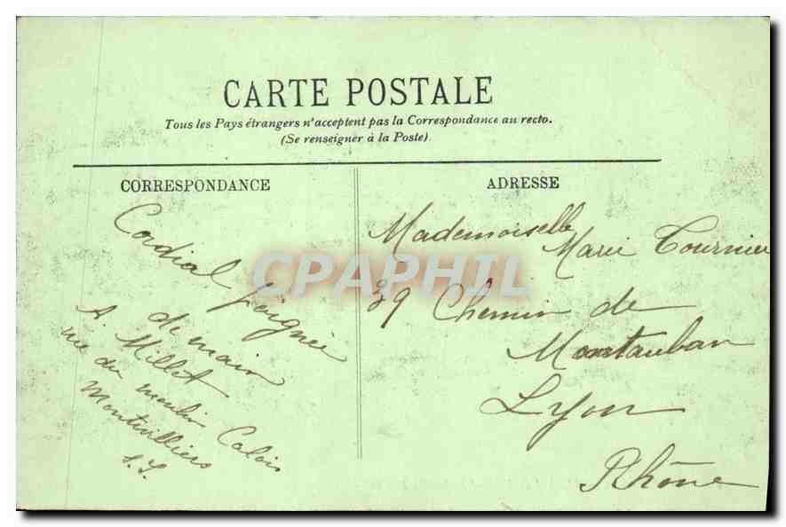 CPA Le Havre l'hotel de Ville et le jardin Public  — Rückseite