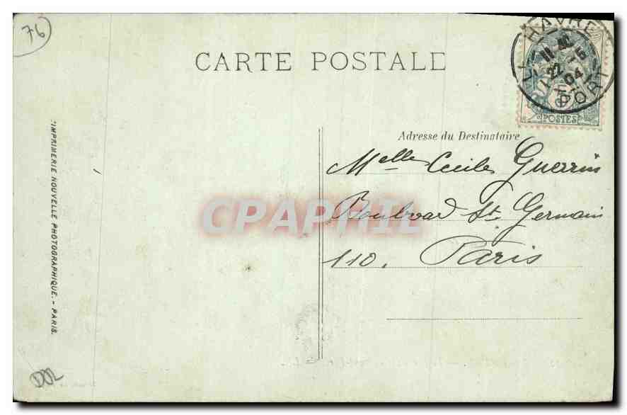 CPA Le Havre Voilier dans l'Avant Port  — Rückseite
