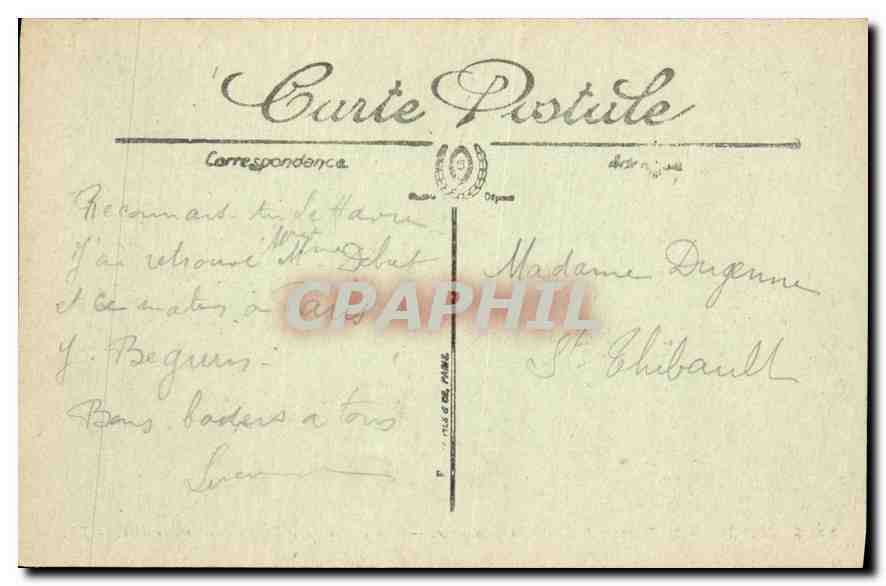 CPA Le Havre la Bourse et le Bassin du Commerce  — Rückseite