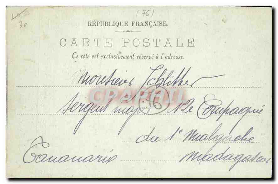 CPA Le Havre la Rentree du bateau de Trouville  — Rückseite