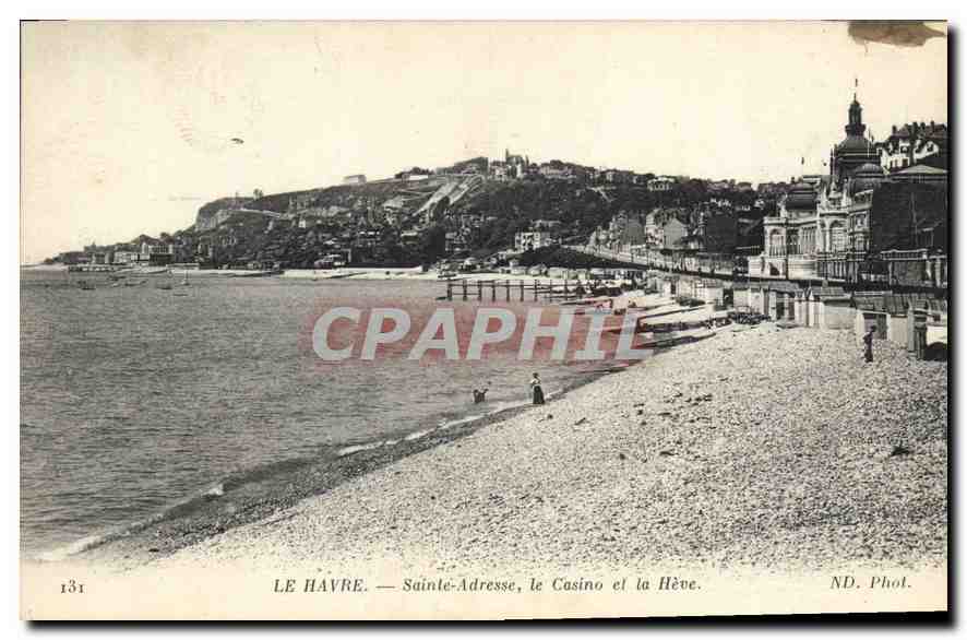 CPA Le Havre Sainte Adresse le Casino et la Heve 