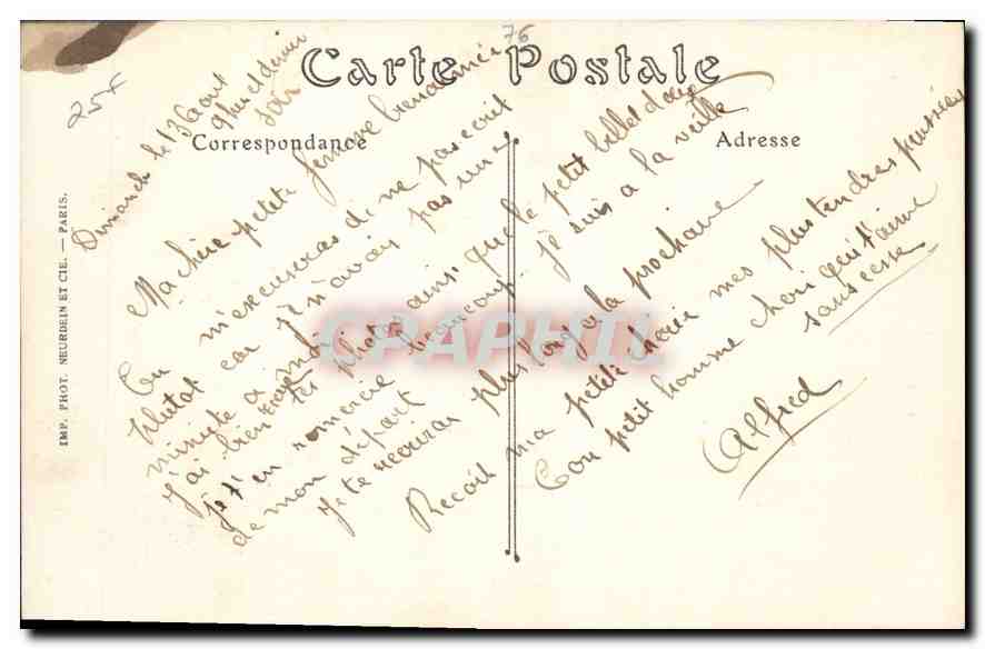 CPA Le Havre Sainte Adresse le Casino et la Heve  — Rückseite