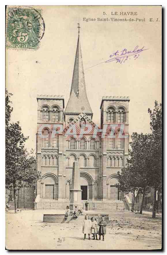 CPA Le Havre Eglise Saint Vincent de Paul 
