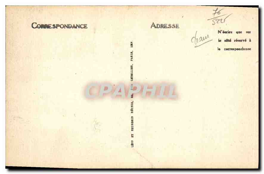 CPA Le Havre le Palais de Justice et le Boulevard de Strasbourg Tramway — Back