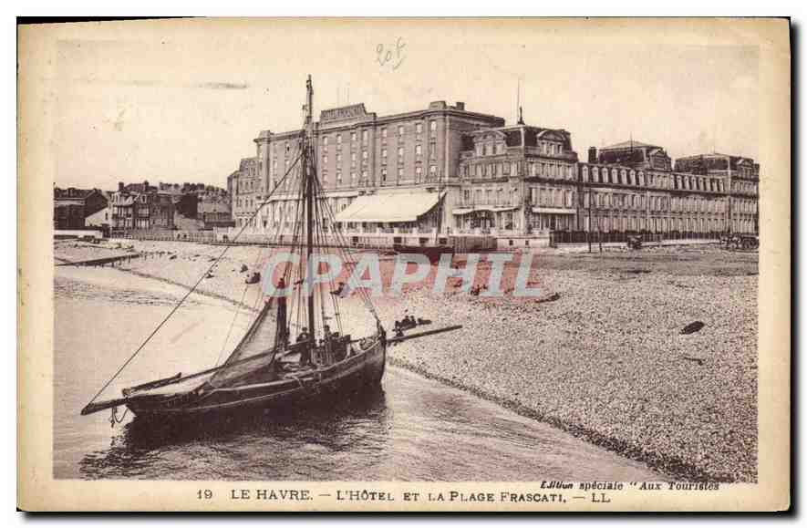 CPA Le Havre l'Hotel et la Plage Frascati 