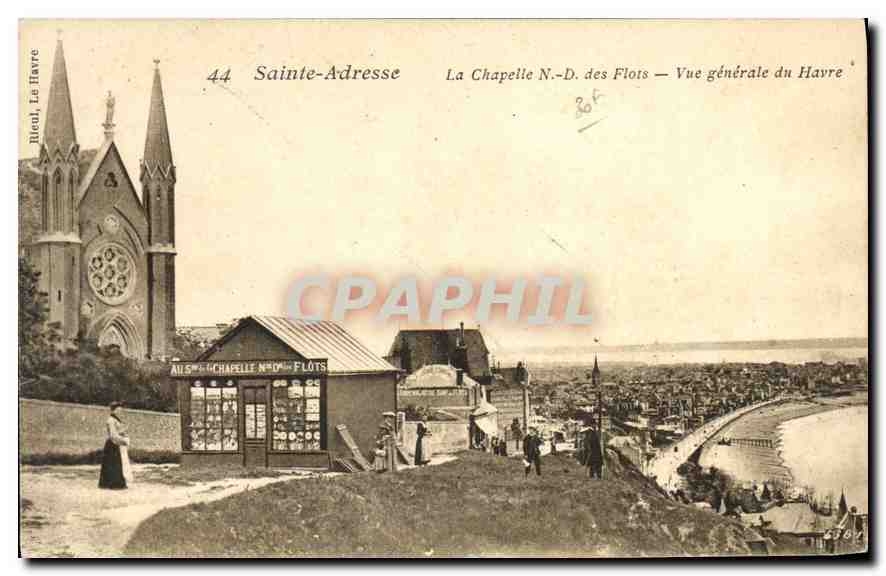CPA Sainte Adresse la Chapelle N D des Flots vue generale du Havre 
