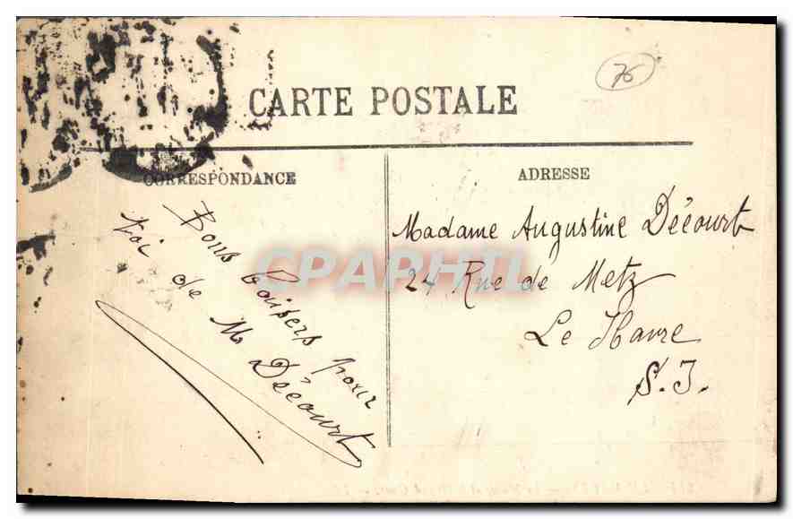 CPA Le Havre le Musee et le Grand Quai Bateaux — Rückseite