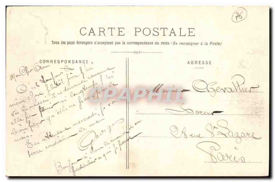 CPA Sainte Adresse les Phares Havre  — Rückseite