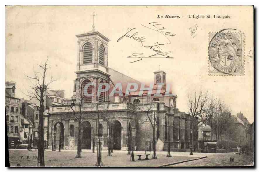 CPA Le Havre l'eglise St Francois 