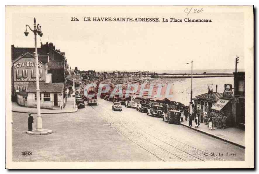 CPA Le Havre Sainte Adresse la place Clemenceau 