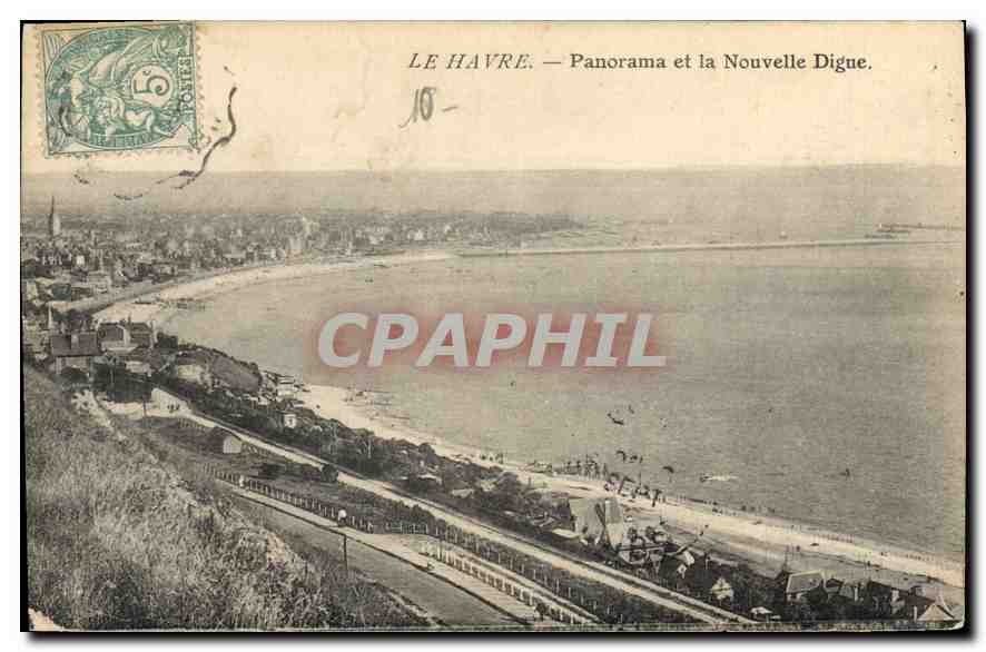 CPA Le Havre Panorama et la Nouvelle Digue 