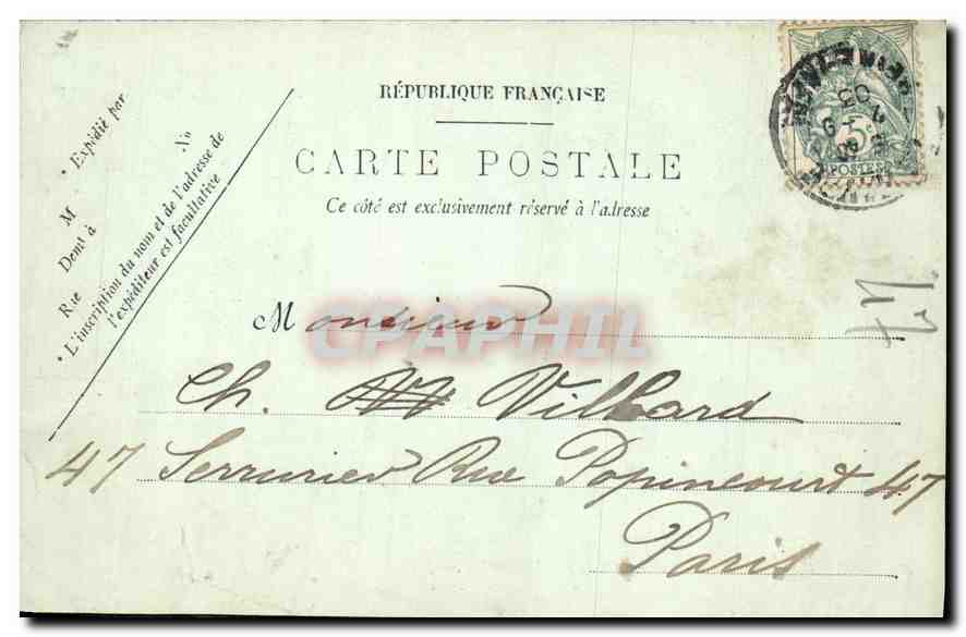 CPA Le Havre ensemble du Boulevard Maritime Tramway — Rückseite