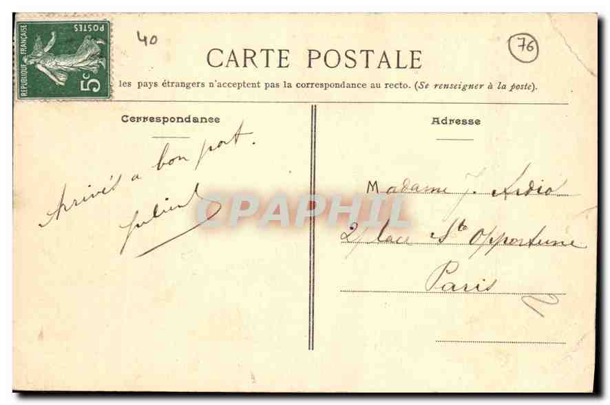 CPA Le Havre les Phares de la Heve  — Rückseite