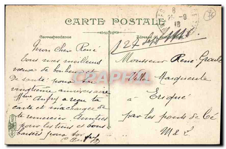 CPA Environs de Havre Sainte Adresse le pain de Sucre  — Rückseite