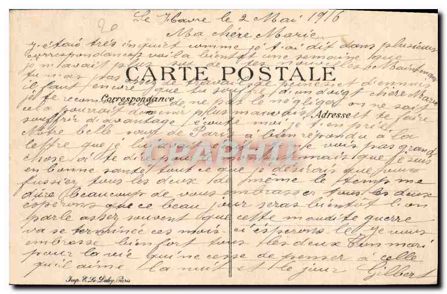 CPA Le Havre entree du port par gros temps  — Rückseite
