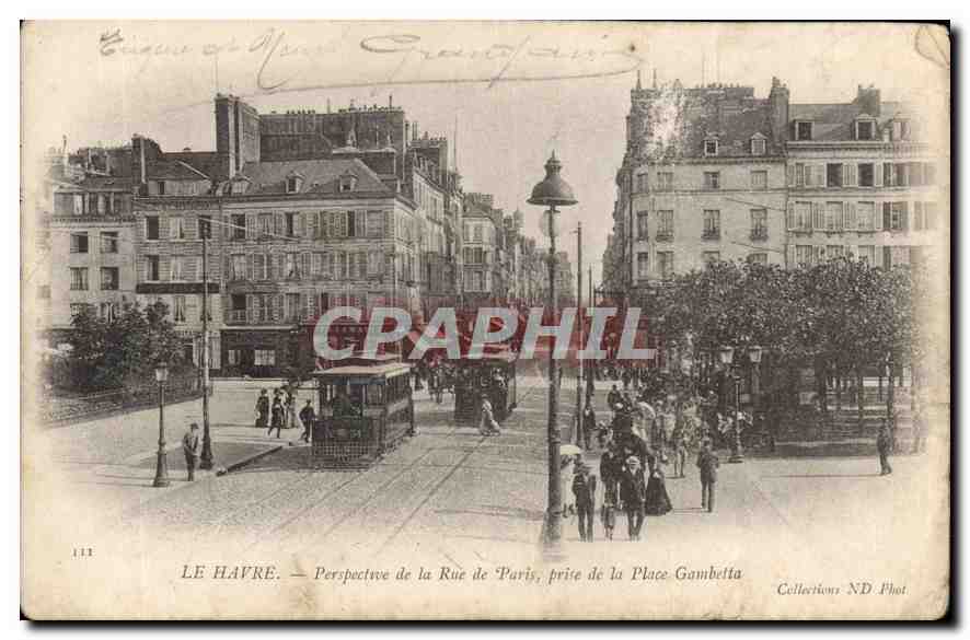 CPA Le Havre Perspective de la Rue de Paris prise de la place Gambetta 