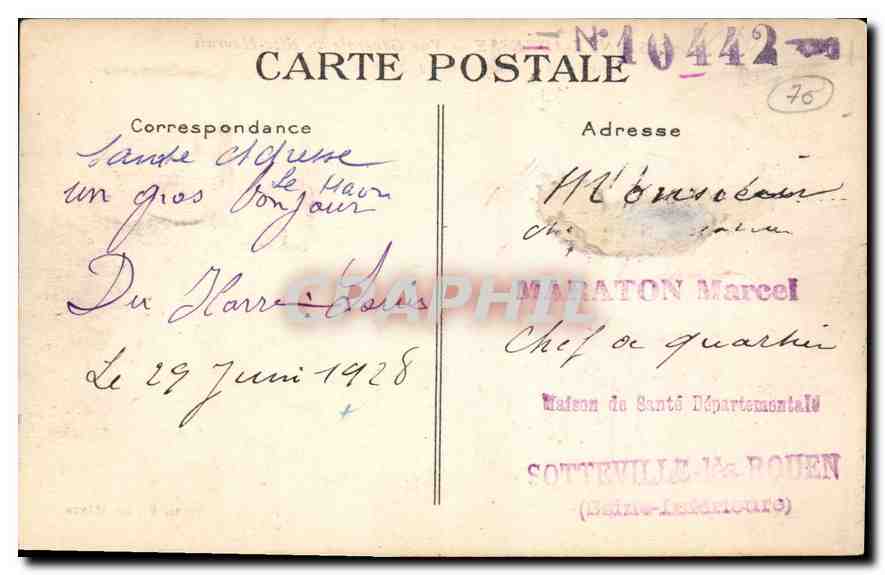 CPA Sainte Adresse vue generale du Nice Havrais  — Rückseite