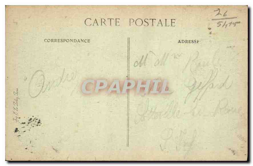 CPA Le Havre Boulevard de Strasbourg Lion Tramway — Rückseite