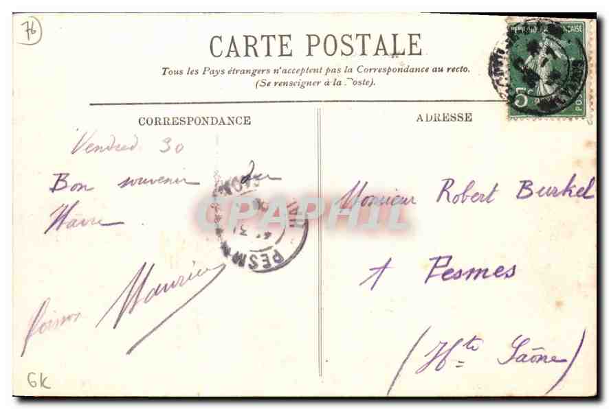 CPA Le Havre la Nouvelle Jetee  — Rückseite