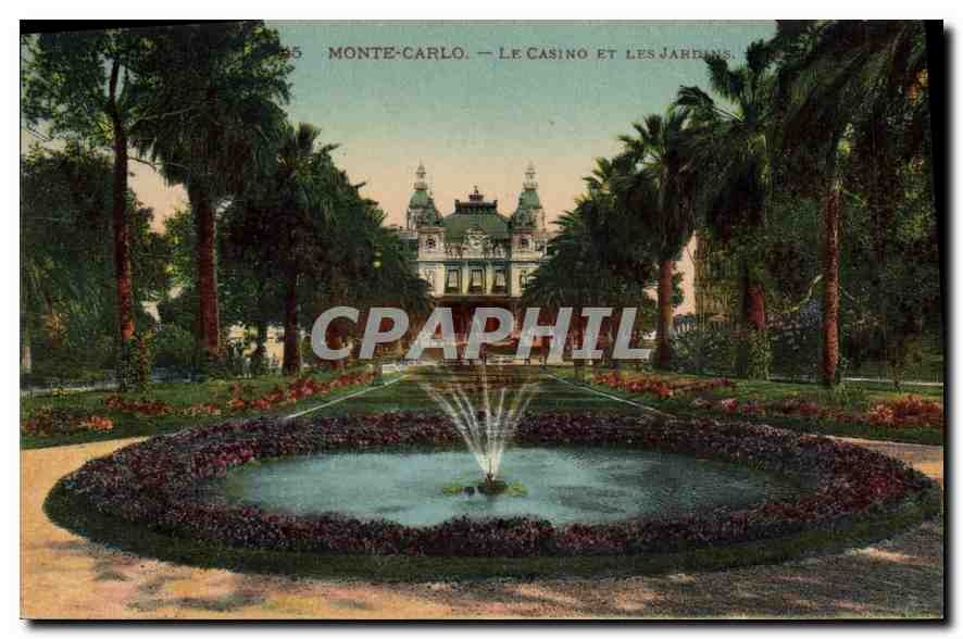CPA Monte Carlo le Casino et les Jardins 