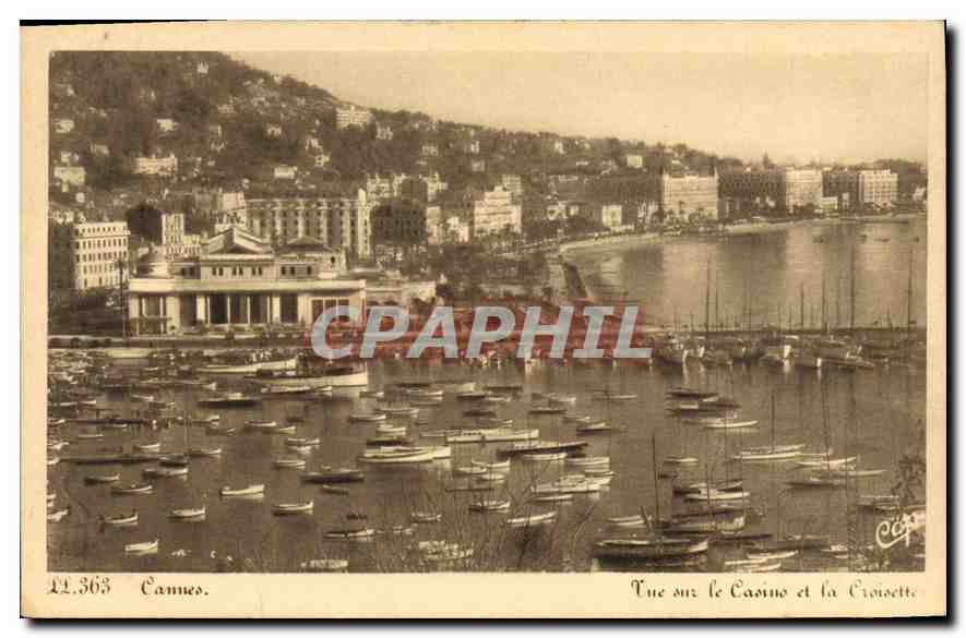 CPA Cannes vue sur le Casino et la Croisette 