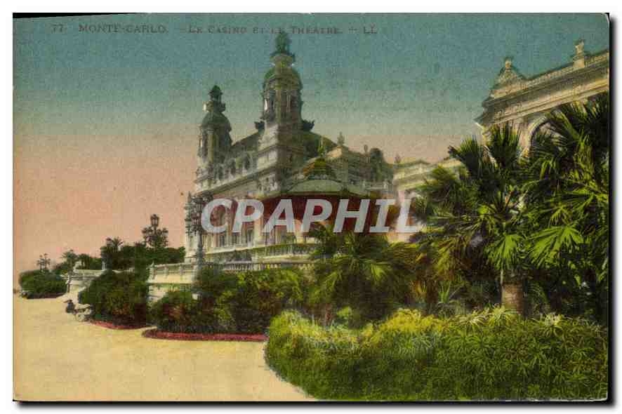 CPA Monte Carllo le casino et le Theatre 