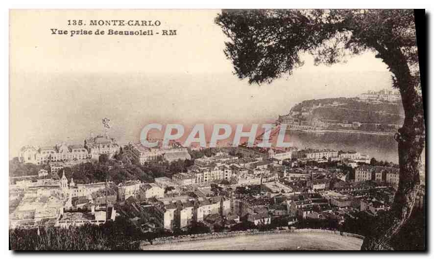 CPA Monte Carlo vue prise de Beausoleil 