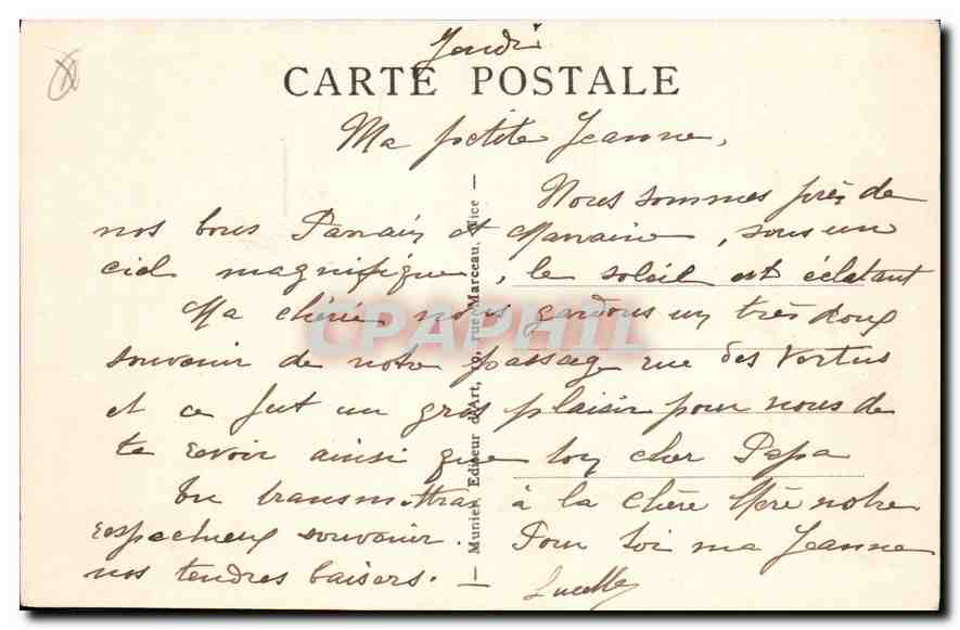 CPA La Cote d'Azur Monte Carlo le casino et le Tir aux Pigeons  — Rückseite