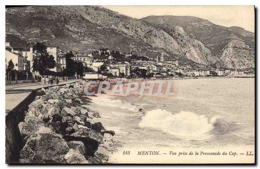 CPA Menton Vue prise de la Promenade du Cap 