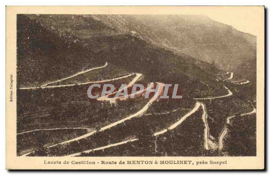 CPA Lacets de Castillon route de Menton a Moulinet pres Sospel 