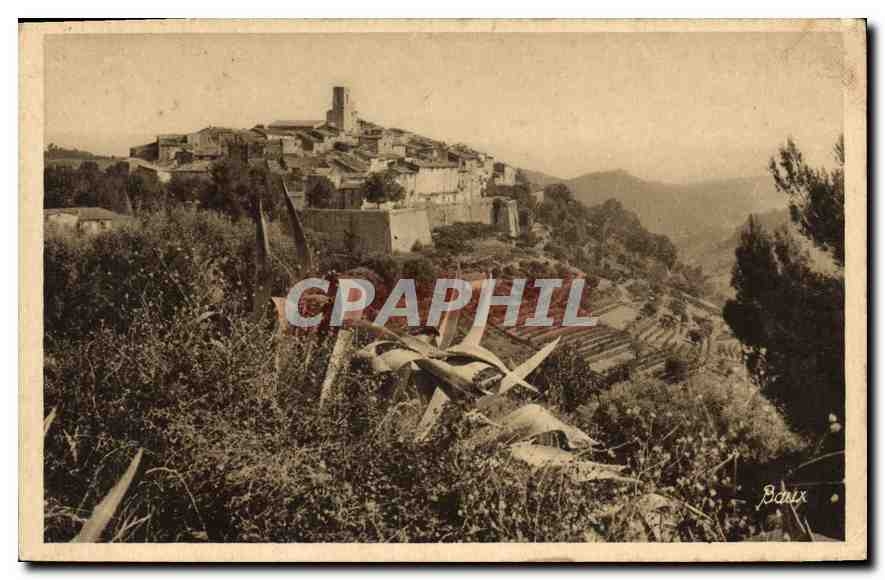 CPA Saint Paul Alpes Maritimes vue generale au fond la Mer 