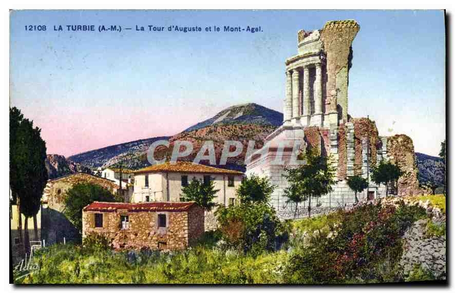 La Turbie (A.-M.) — La Tour d'Auguste et le Mont-Agel — Éditions Ley et Neurdein, n° 12108