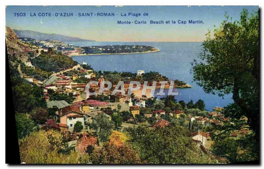 CPA La Cote d'Azur Saint Roman la Plage de Monte Carlo 